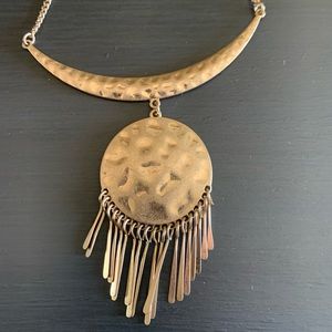 Vintage Necklace - Crescent Moon & Sun